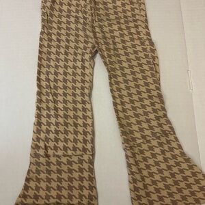 Kate Quinn Tan Houndstooth Pants
